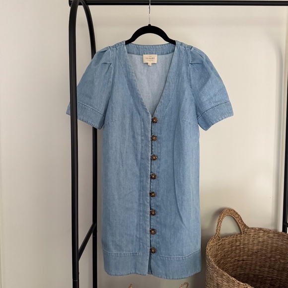 Sezane Vennila Denim Dress - Picture 2 of 4